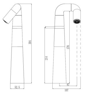 Смеситель для раковины Haiba HB11813 хром